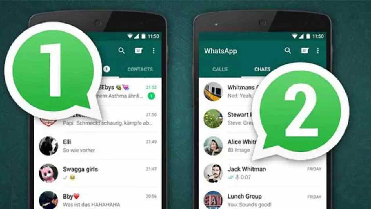 compte WhatsApp sur deux smartphones